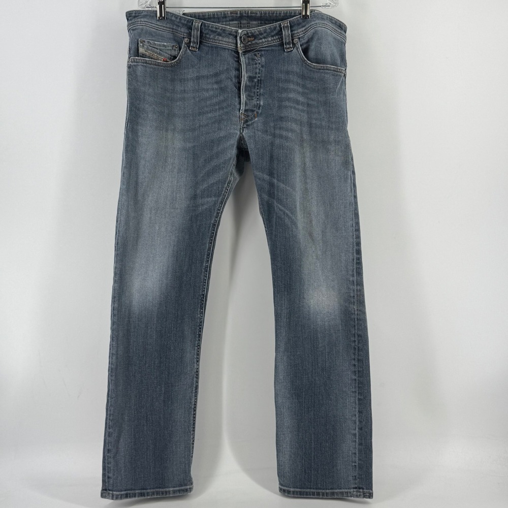 Diesel‎ Safado Regular Slim Straight Jeans Mens W38 L30 Blue Wash 0885K Stretch